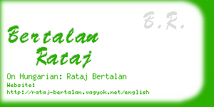 bertalan rataj business card